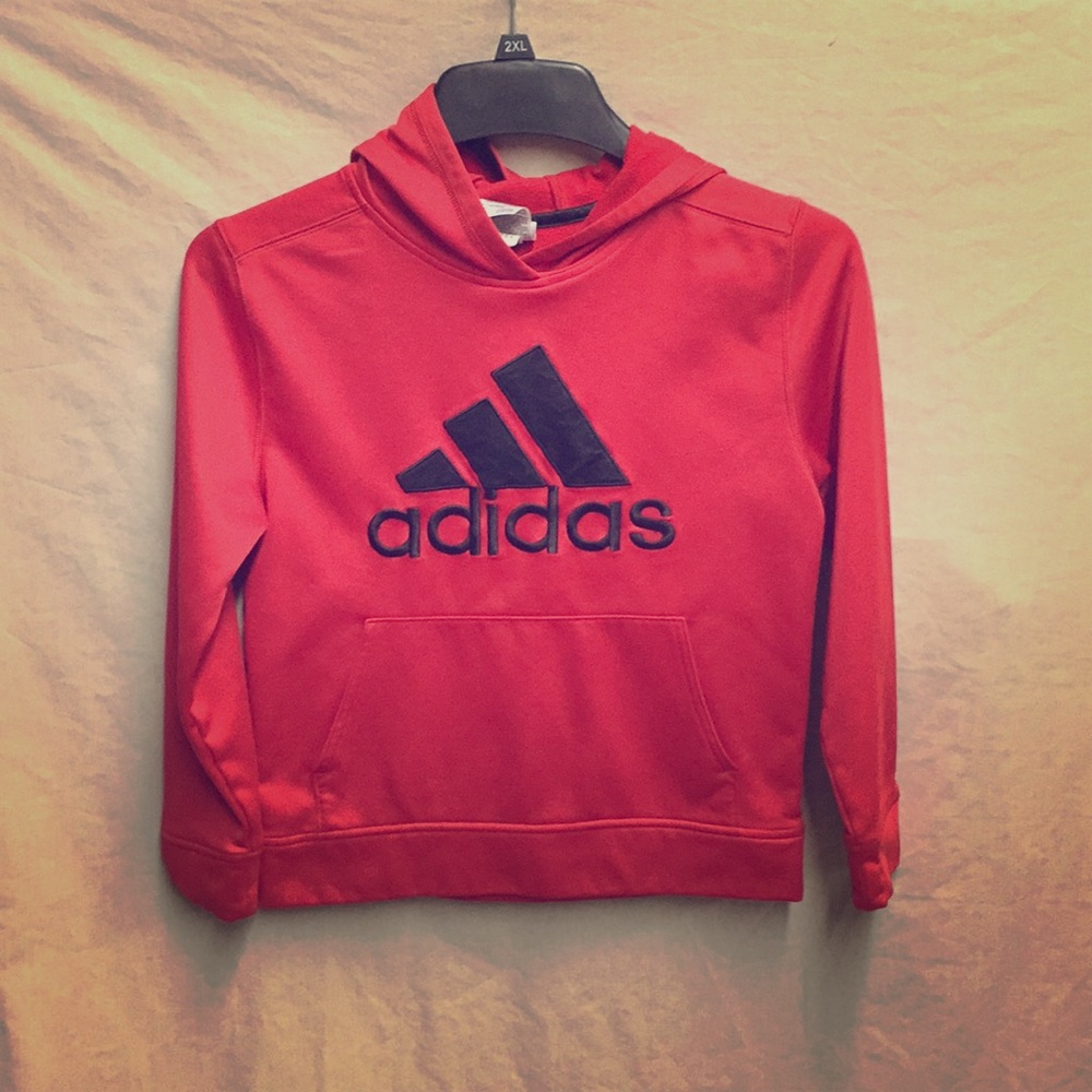 Red adidas hoodie